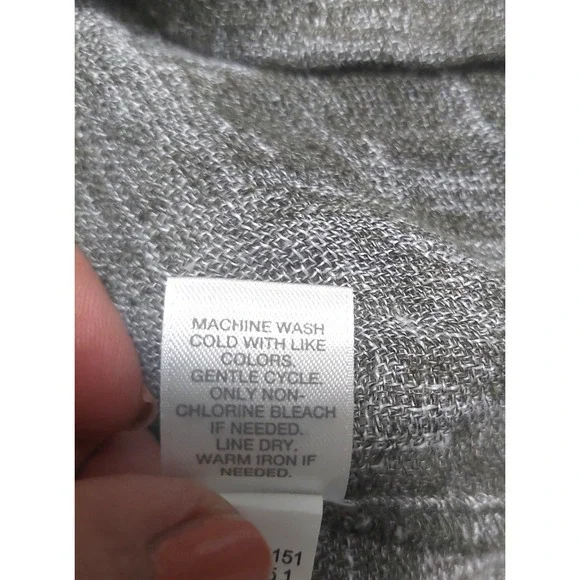 Purejill Womens Size Medium Linen Blend Blouse Popover 3/4 Sleeves Breathable - Picture 7 of 9